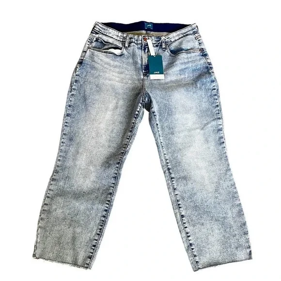 NWT JAG Jeans Women's Ruby Mid Rise Straight Crop Jeans - Nomadic Blue Size 18W - Picture 1 of 10